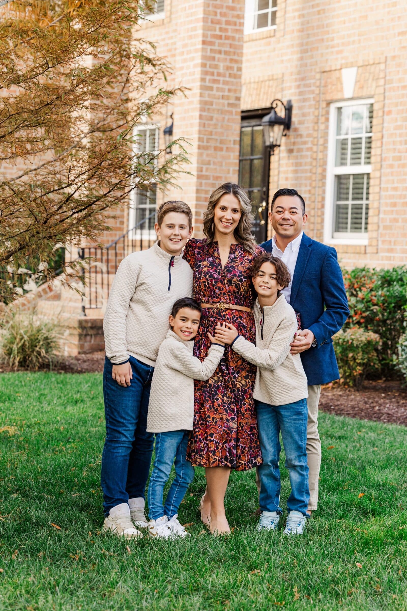 Erika Hanafin Austria with her blended family of four boys